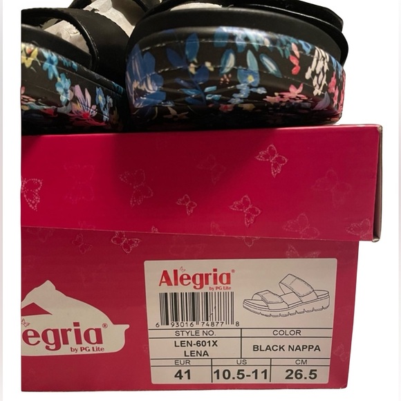 Alegria Lena Sandals Black Size 11 EU 41 New Platform - Picture 9 of 12